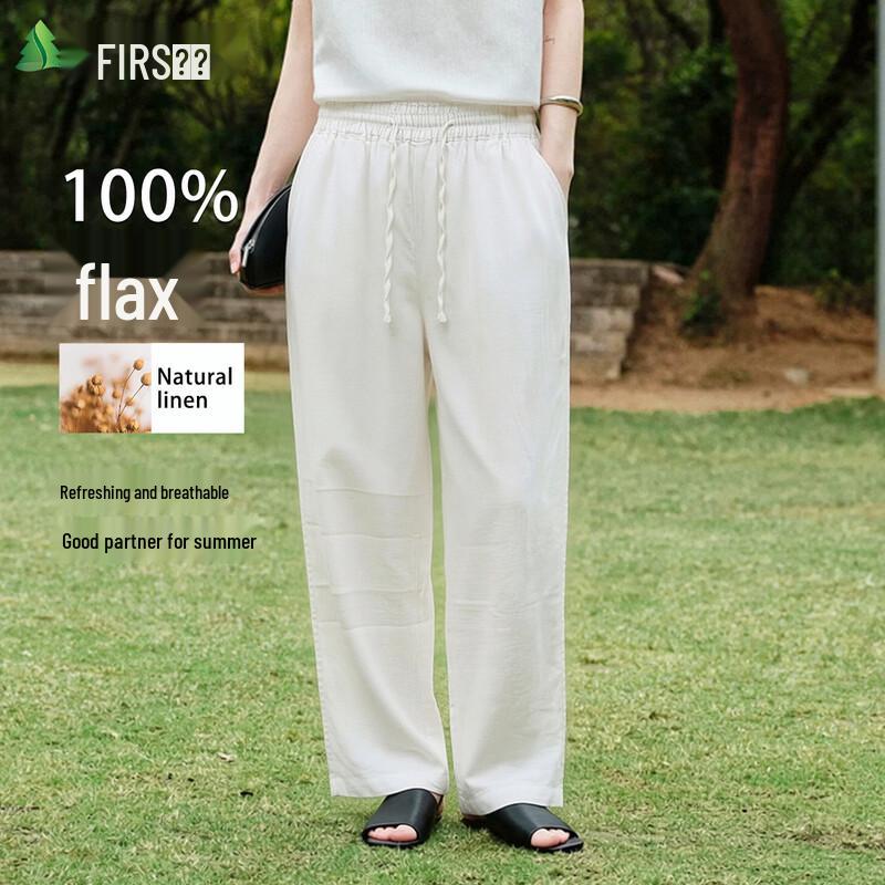 FIRS Women s 100% Linen Wide-Leg Pants 3XL