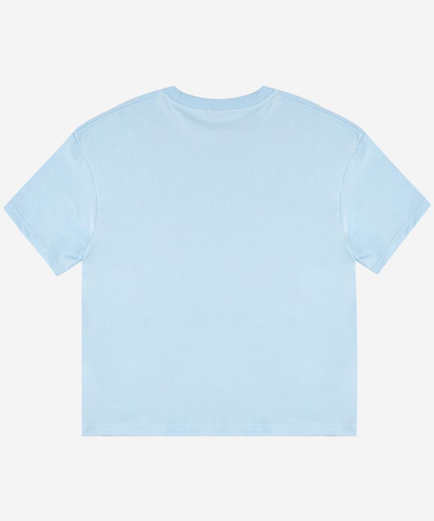 Nodi Flow Arrow Horse Crop Tee Sky Blue