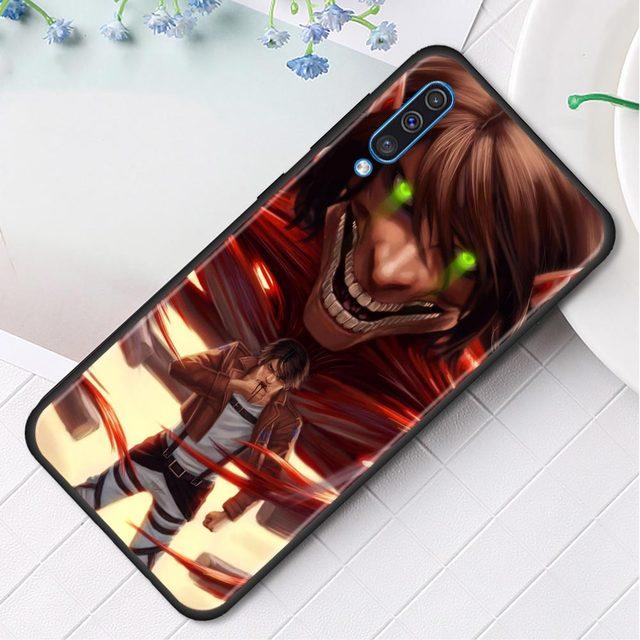 Kryt na telefon pro Samsung Galaxy A50 A70 A10 A20e A30 A40 A20s A10s A10e A80 A90 A60 A30s Silikonový kryt pouzdro Attack On Titan Anime