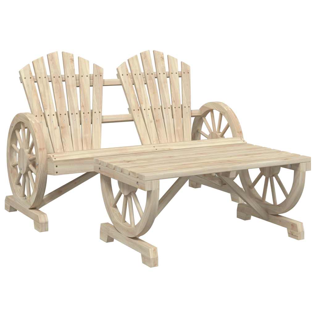 Vidaxl 2-Cz. Garden Furniture Set, Solid Fir Wood