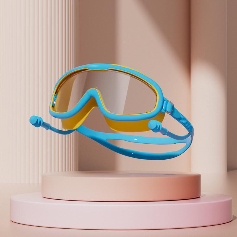 Lunettes de Natation Grande Monture Lunettes de Natation Grande Monture HD Vision Large Anti-Buée Protection UV Lunettes de Natation Pour Adultes Pas de Fuite