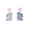 Creative Design Sense Fine Flash Cute Rabbit Acrylic Earrings, Light Luxury High-End Cartoon Fashion Earrings