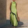 Women's Fashionable Casual Asymmetrical Hooded Sleeveless Top And Pants Two-Piece Set