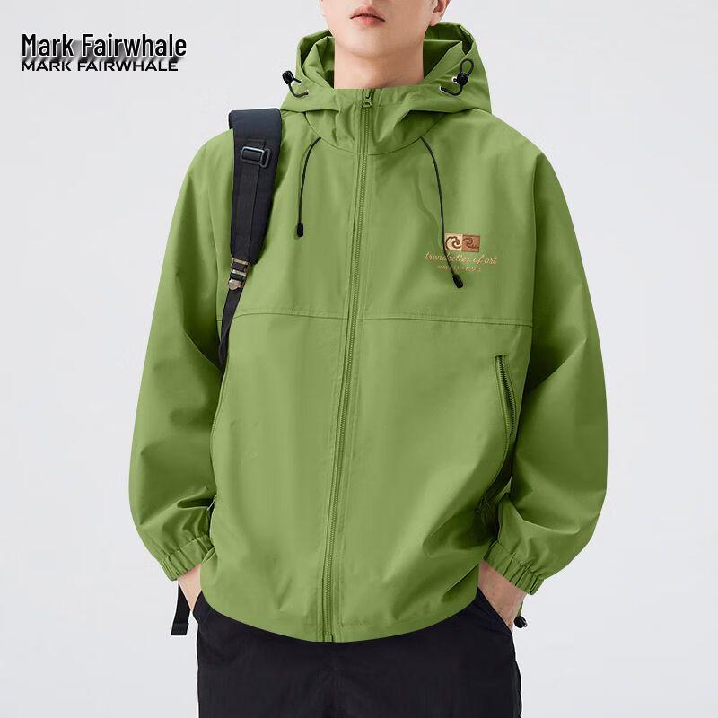 Mark Fairwhale Men's Loose Fit Waterproof Windbreaker Jacket