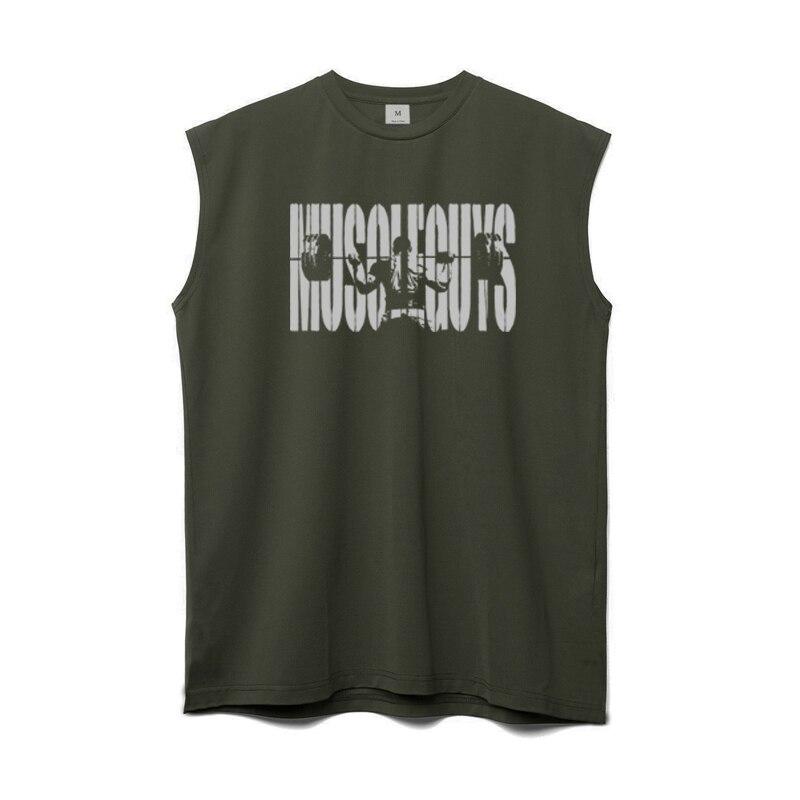 Do The Work Men's Summer Quickly-dry Fashion Casual Breathable Loose Fitness Bodybuilding Gym Sports Printed Undershirt