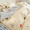Sleep Grid Cotton Printed Four Piece Set Series - Lolita