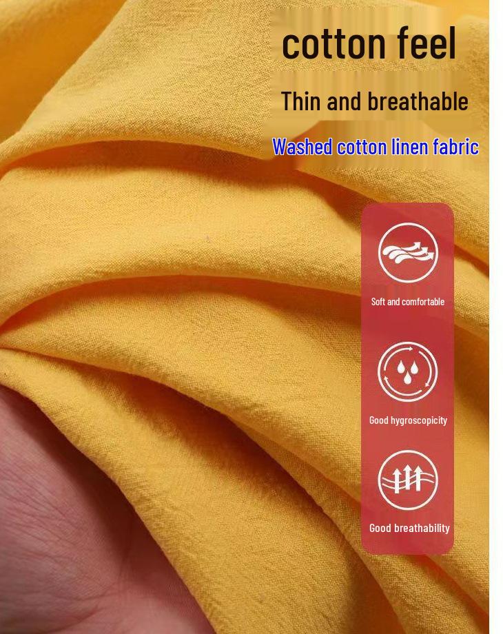 2025wish Cotton Linen Casual Ruffle Short Sleeve Women's Shirt