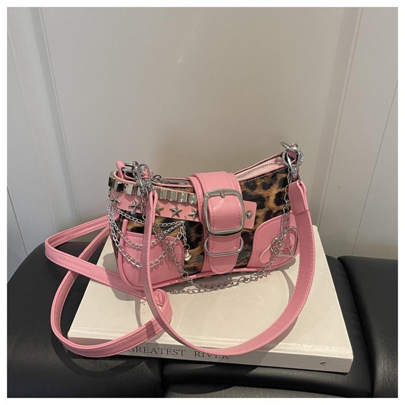 Retro American hottie hook motorcycle bag for women 2026 high-end niche design fashionable one-shoulder cross-body armpit bag