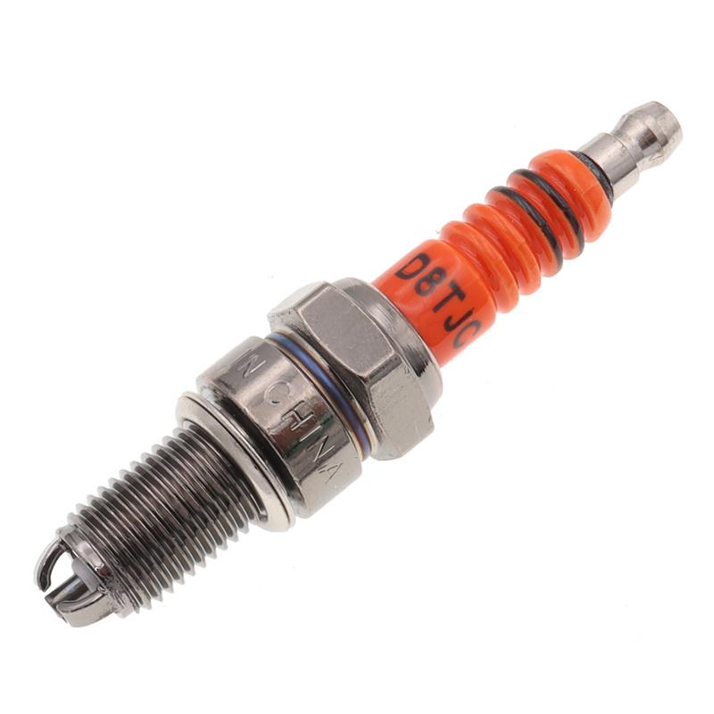 10PCS Motorcycle Spark Plugs D8TJC Multi-angle Ignition Red Head for CG 125cc 150cc 200cc 250cc Platinum Nozzles Spark Plugs