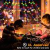 BlcTec Outdoor Christmas Decorations 317 LEDs Christmas Lights with 9 Strands 11.9ft Waterfall Christmas Tree Lights, 8 Modes, Waterproof, Topper