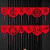 Happy New Year Non-woven New Year Garlands Red Lucky Door Banner Decoration Garland DIY Hanging Banner Festive New Year Supplies