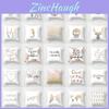 Contemporary Cartoon Letter Cotton Pillow Case Durable Peach Skin Fabric Cushion Cover