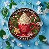 Christmas Candy Cane Tin Sign Vintage Wall Art Holiday Gift Home Decor