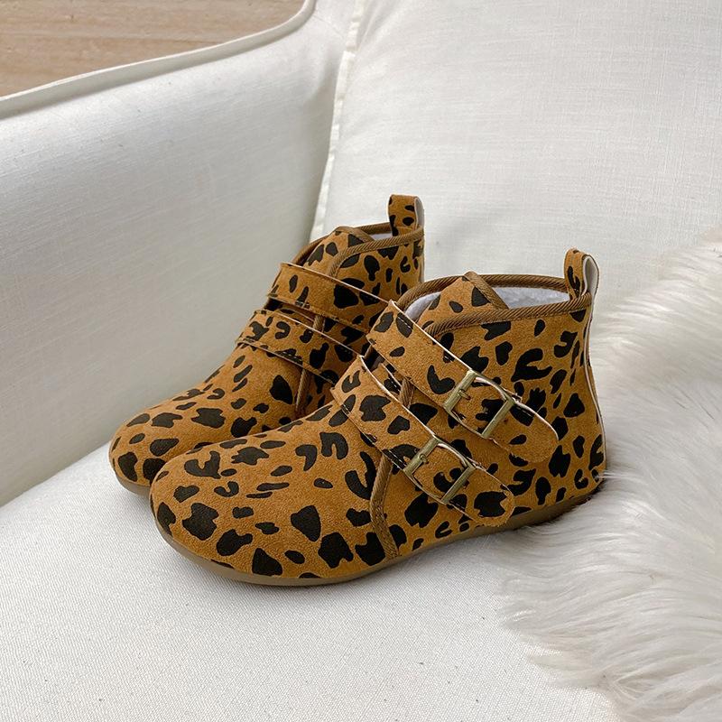 

Повседневная хлопковая обувь с леопардовым принтом, женская обувь 2025, осень и зима, новая, большой размер, осенняя, с круглым носком, удобная, универсальная, хлопковая обувь 43 цветной печати леопарда