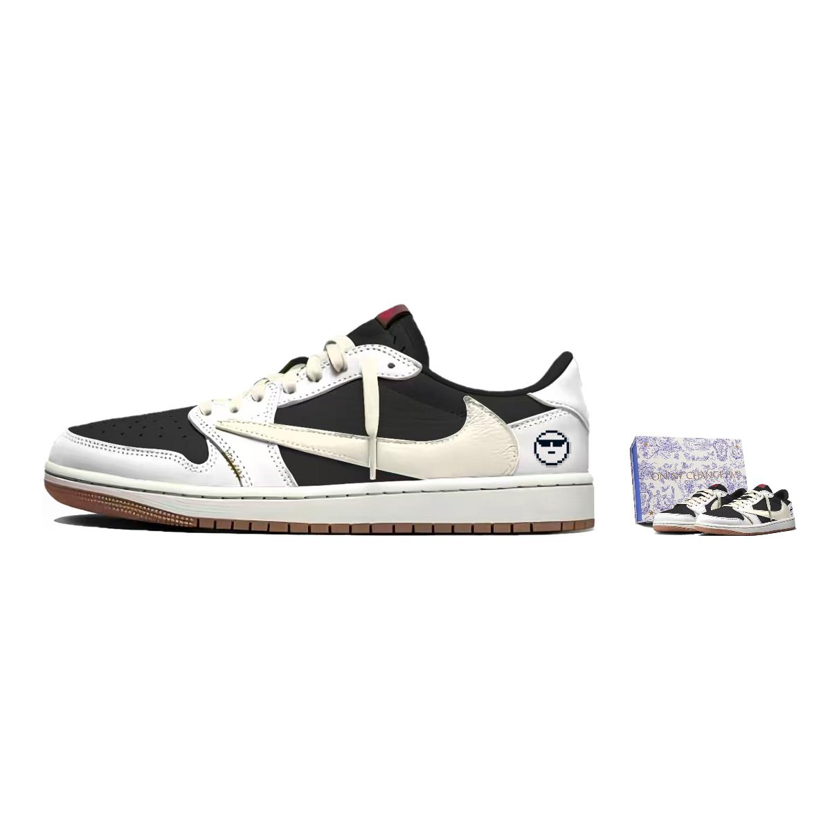 

Jordan x Travis Scott Air Jordan 1 Travis Scott X AJ1 7.0 Співпраця Амортизація Стійкий до стирання Низький топ DZ4137-700(Команда1803-) 36.5