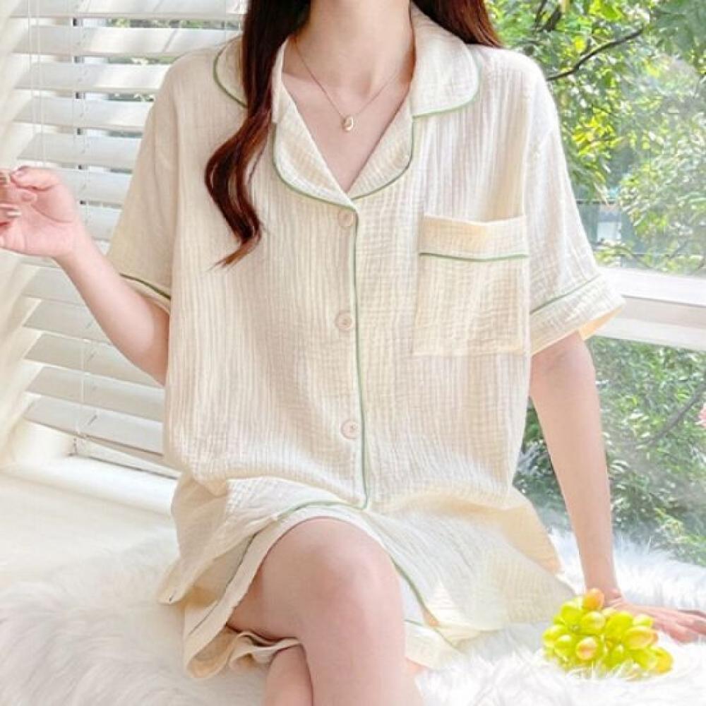 Navava Men Daily Simple Collar Short Sleeve Pajama Set Nt1552