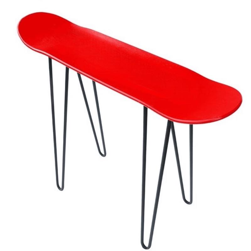 MDUG Double Kick Skateboard Iron Art Stand Stool