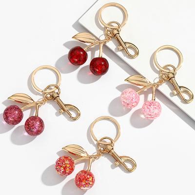 Cherry Fruit Keychain Pendant  Cherry Charm Pendant For Bag Women'S Handbag Shoulder Bags Keychain Attachment Parts