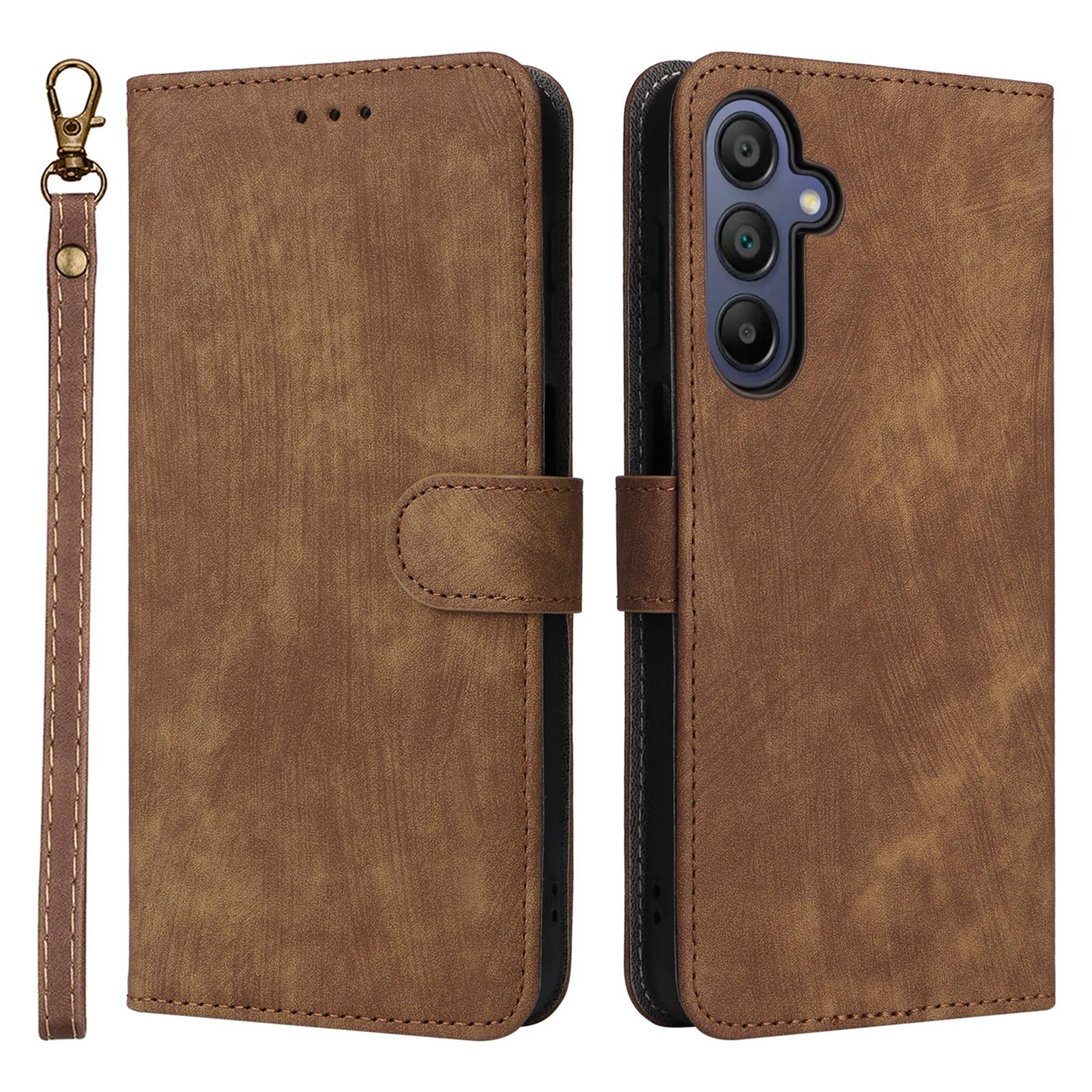 

Для Samsung Galaxy A26 5G Чохол-гаманець RFID-блокування PU шкіра Обкладинка Підставка Перегляд Brown