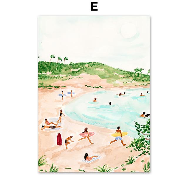 Jungle Swing Meadow Tropical Beach Pool Moroccan Wall Art Canvas Painting Posters And Prints Wall Pictures For Living Room Decor