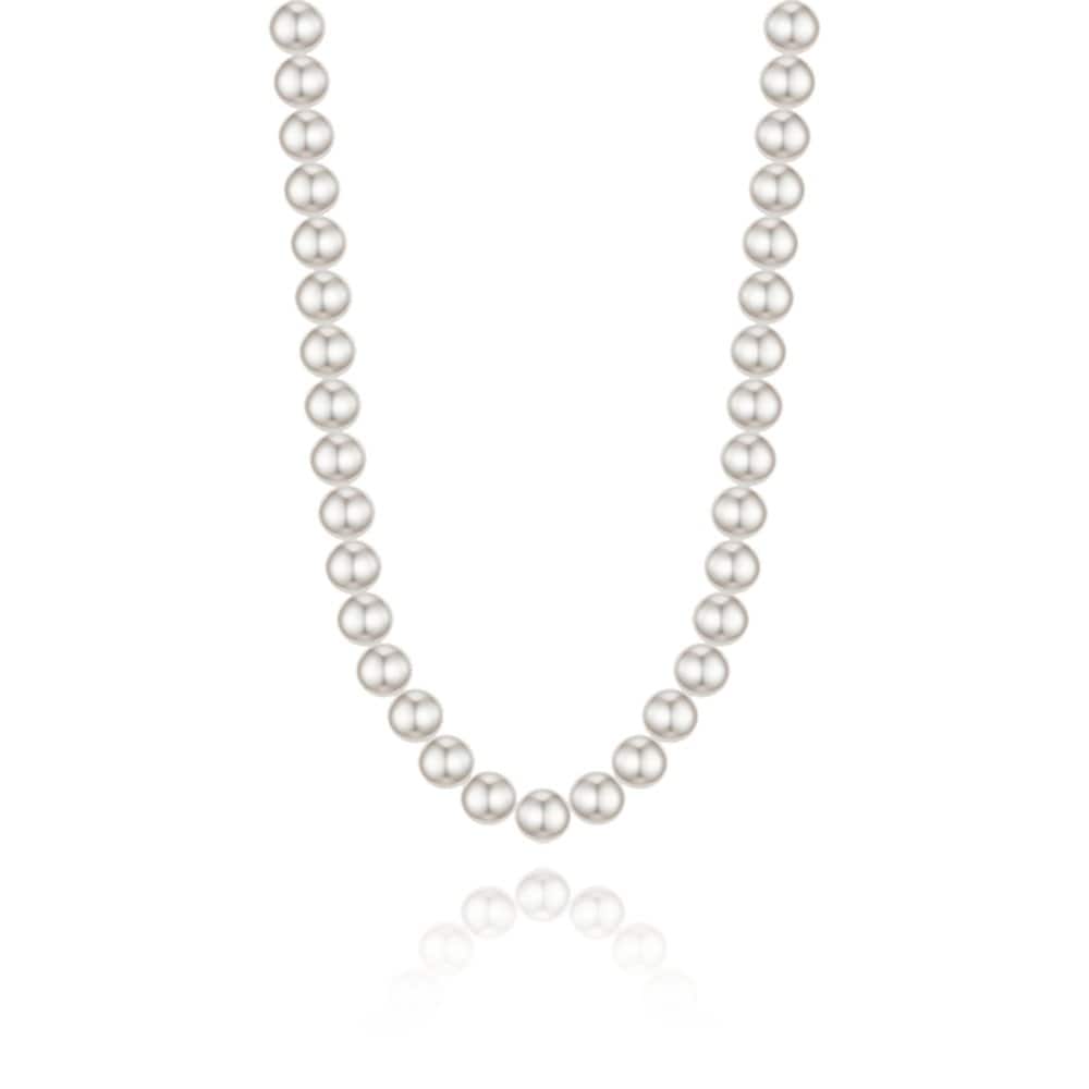14K 4mm Pearl Bead Necklace (Swa)Namm401_S