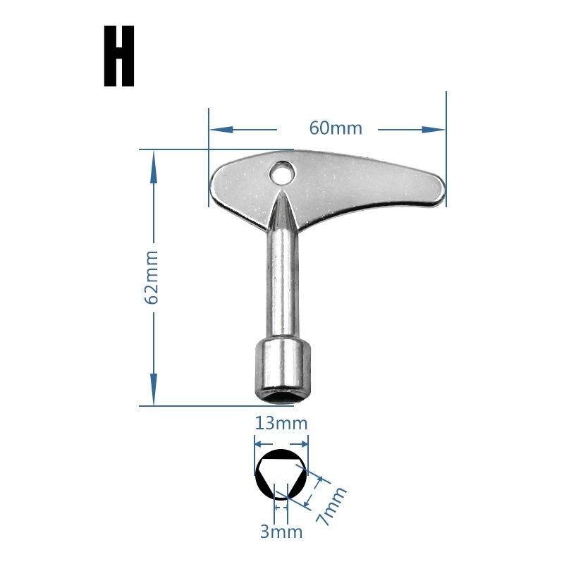 

4-in-1 Cross Switch Square Key Wrench Multifunction Repair Hand Tools for Electrical Elevator Control Cabinet Valve Universal