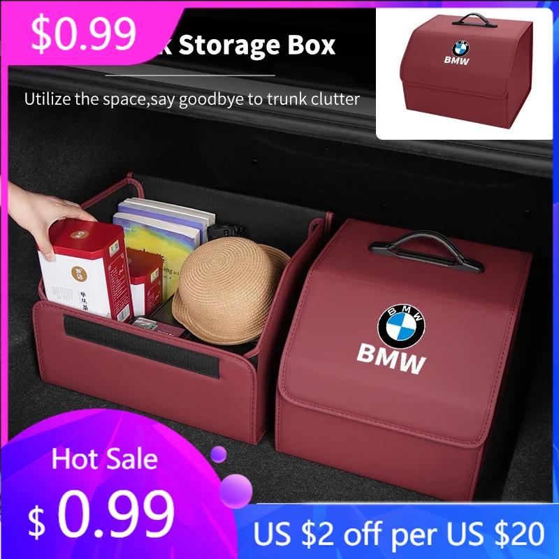 BAFW3 2025 Hot Car Trunk Organizer Box For BMW X1 X2 X3 X4 X5 E46 E90 E70 E60 F10 F30 F15 F25 G20 G30 G60 Folding PU Auto Boot Storage