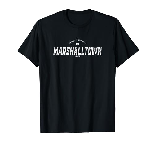 Marshalltown Iowa IA Vintage Athletic Sports Logo T-Shirt