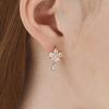 14K GF Flower Water Drop One-Touch Earrings C24EGF205