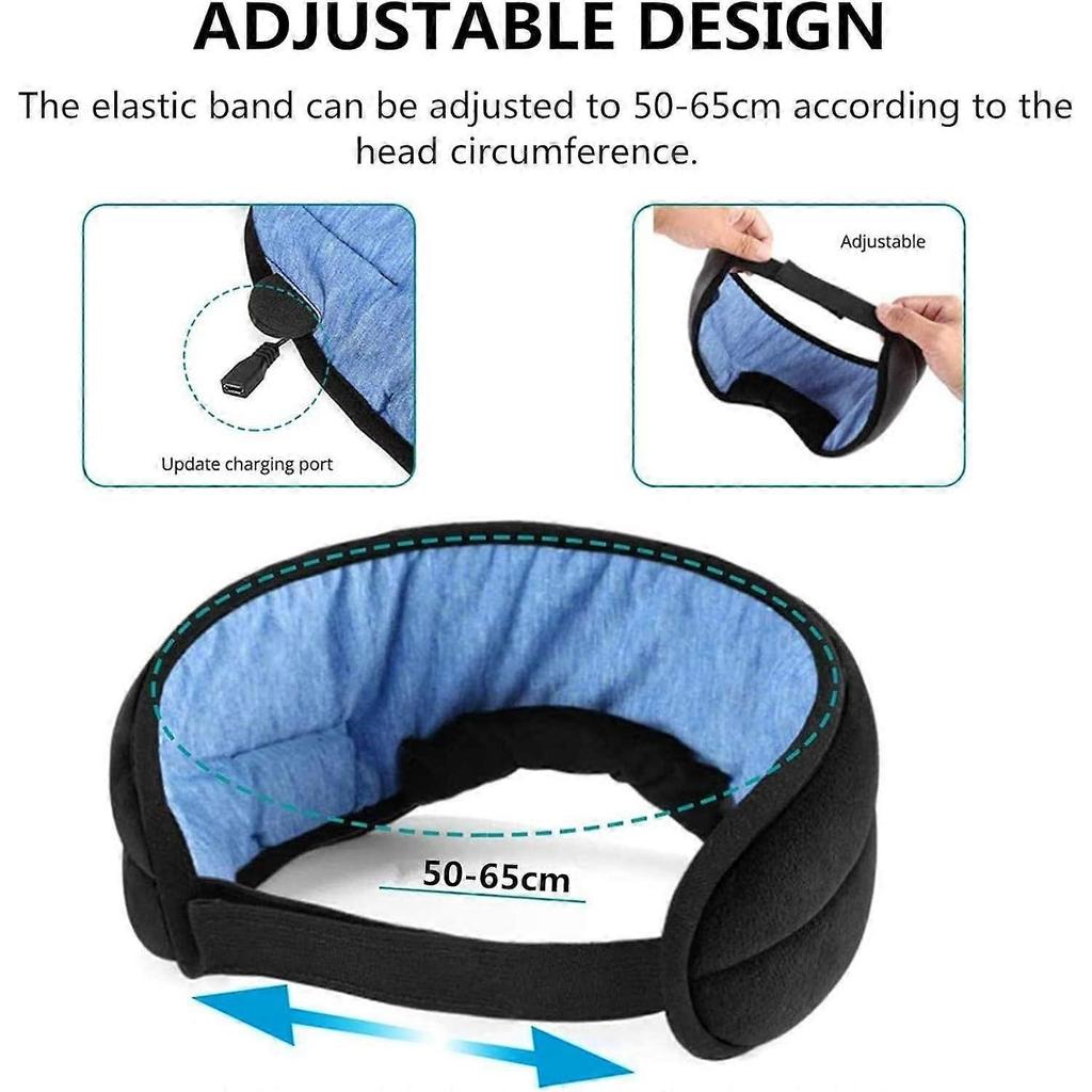Bluetooth Eye Mask, Sleep Eye Mask with Adjustable Strap, Sleep Mask with Headphones for Side Sleepers Insomnia Travel Yoga Nap Gifts for Women Men (