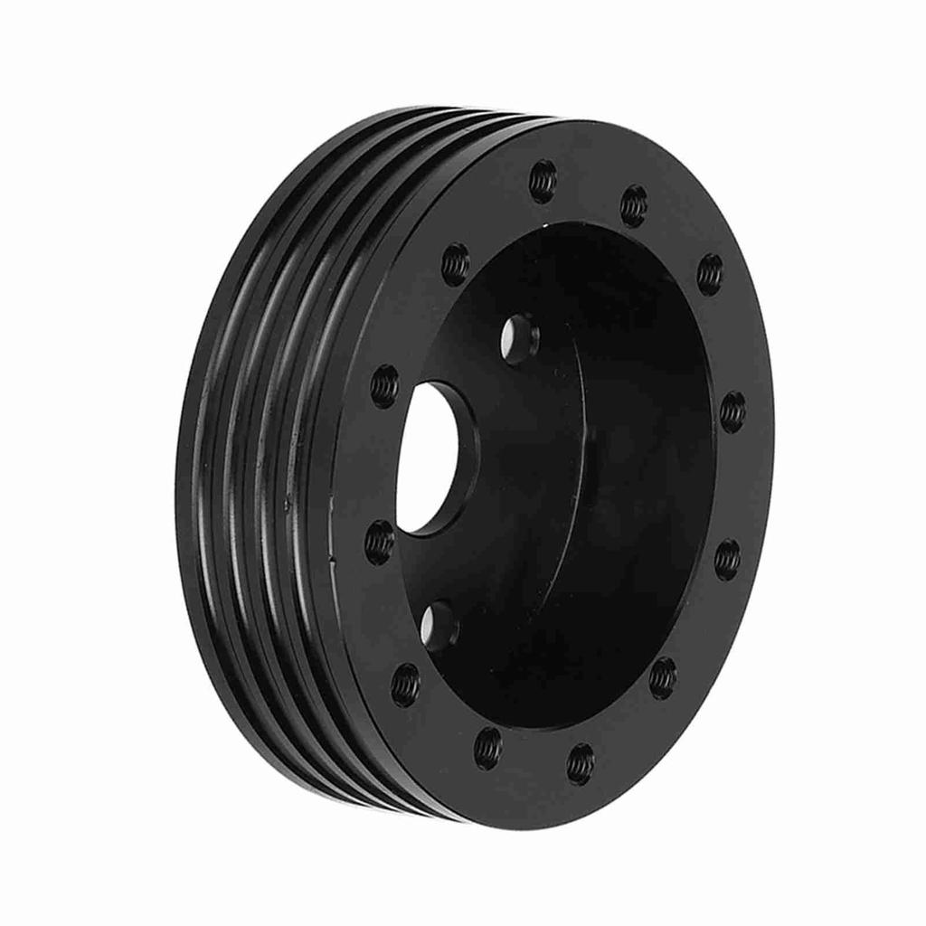 1in Aluminum Steering Wheel Hub Spacer for 5 6 Hole Wheels To 3 Hole Adapter(Black)