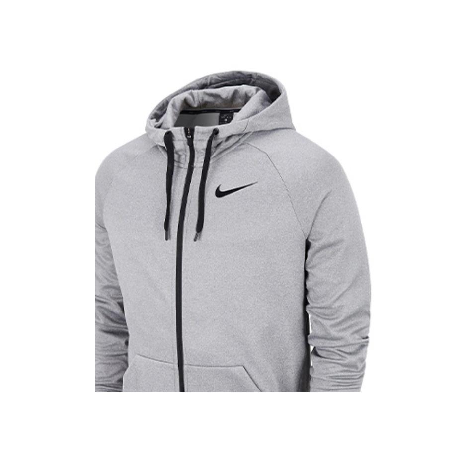 Nike Therma Zip-Up Hooded Sports Jacket Men Outerwear Carbon-Heather-Gray AJ4451-091