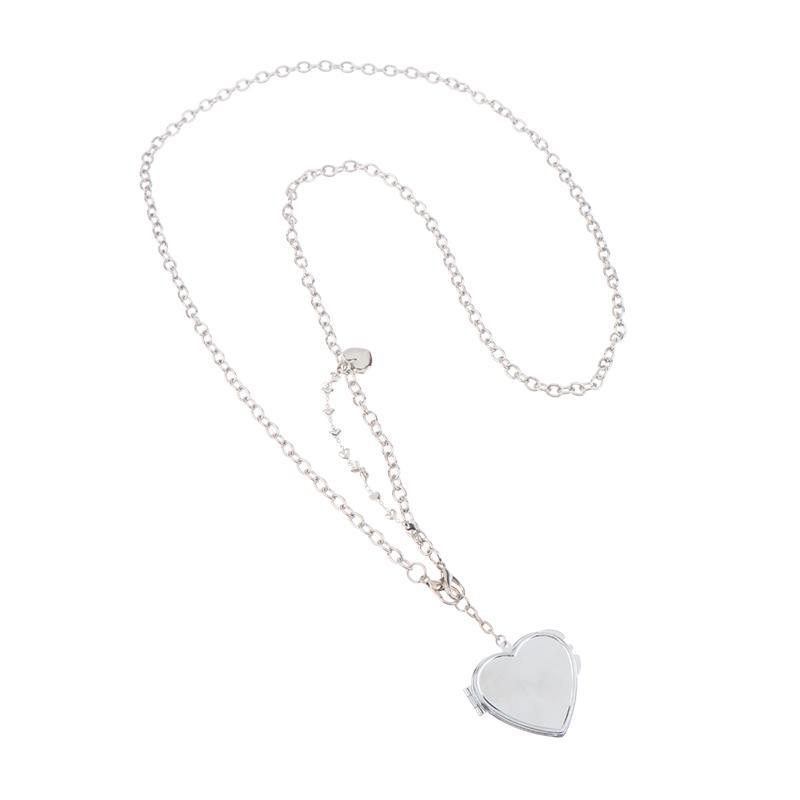 Ins Pearl Crossbody Shoulder Bag Chain Long Necklace W/Heart Mirror Pendant Pearl Shoudler Chain Personality Collares Jewelry