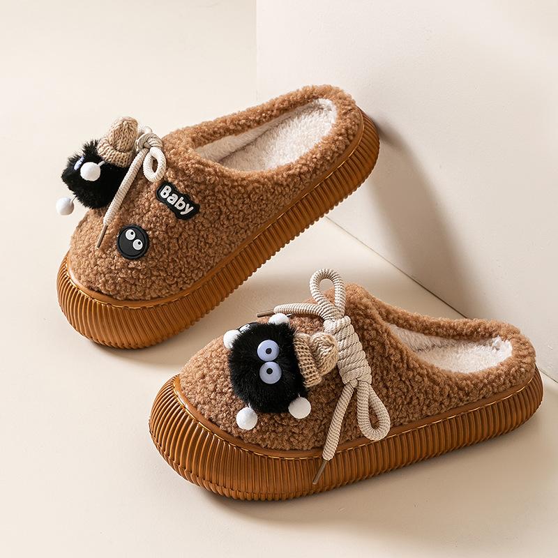 2025 New Autumn and Winter New Products Cute Plush Cartoon Comfortable Home Anti-collision Cotton Shoes