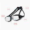 Adult -1.5 To -8.0 Myopia Electroplated Black Color Swim Glasses Waterproof Anti Fog Swim Goggles