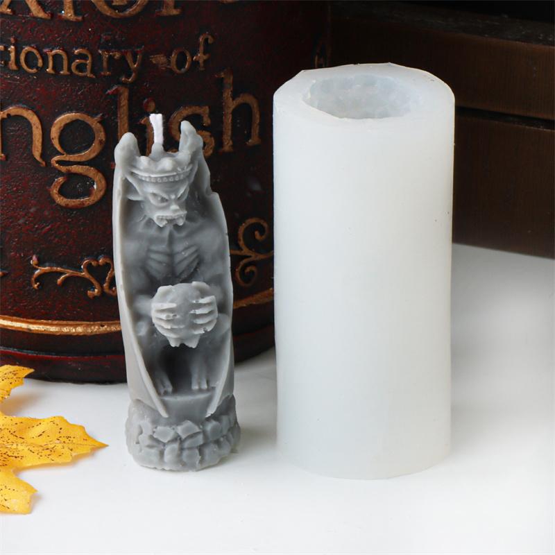 

Robe Death Scythe Evil Reaper Silicone Mold DIY Halloween Skull Horror Party Make Plaster Resin Scented Candles Home Decor