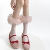 Women Ankle Dress Socks Sweet Ruffle Frilly Crew Socks Ballet Style Calf Socks Princesses Socks Cotton Bootie Socks