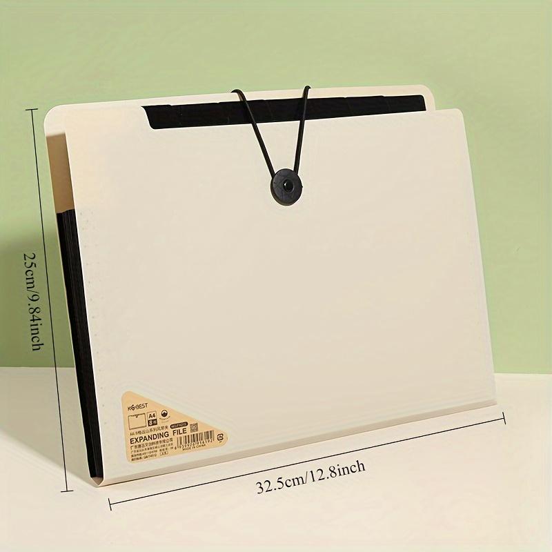 High-Quality Black File Folder - Stylish Organizer for Office Items, Color-Coded Dividers for Easy Sorting,Perfect for Workplace