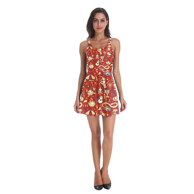 Halloween Costumes, Party Night Slim-fit Vest, Hip-wrap Slim-fit Dress for Women