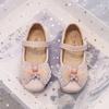 Girls Leather Shoes for Party Wedding Fashion Children Rhinestone Performance Shoes with Bow-knot Kids Cartoon Princess Shoes