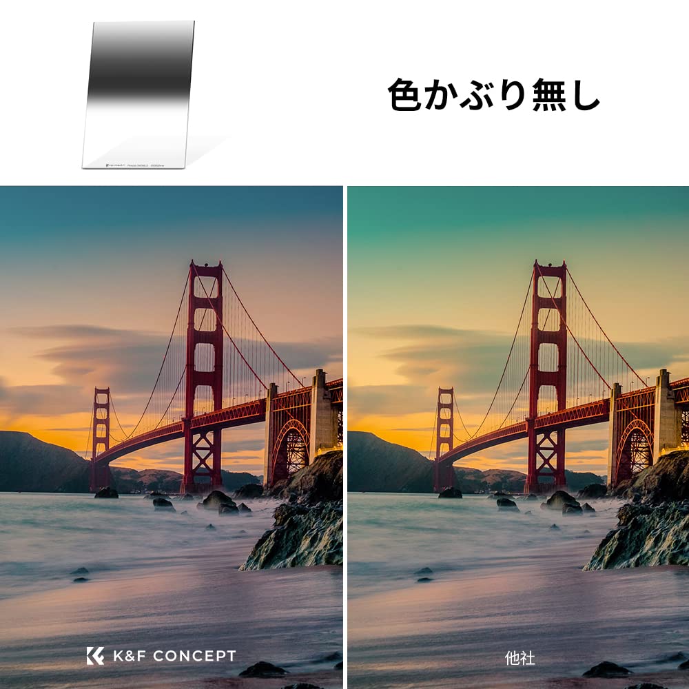 Concept Half ND Filter GND16 Reverse Type Square Filter Optical Glass Reverse K&F GND1.2 1001502mm