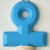 13" Nautical Wooden Wall Art with Hemp Rope Coastal Beach Theme Wall Hanging Ornament with Shells Starfishes for Home Bathroom Living Room Bedroom