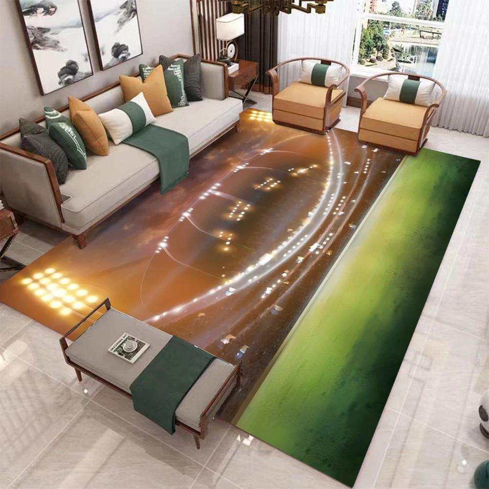 Football Area Rug Soccer Ball Sports Rugs for Living Room Floor Mat,Competitive Games Carpet,Home Decor Non-Slip Carpet for Home