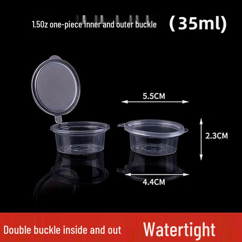 Disposable Plastic Sauce Cups with Lids