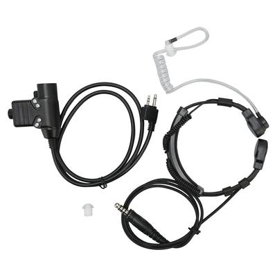 U94 PTT Adapter Freisprech-Push-to-Talk Militär-Adapterkabel mit Kehlkopfmikrofon-Ohrhörer für Alan