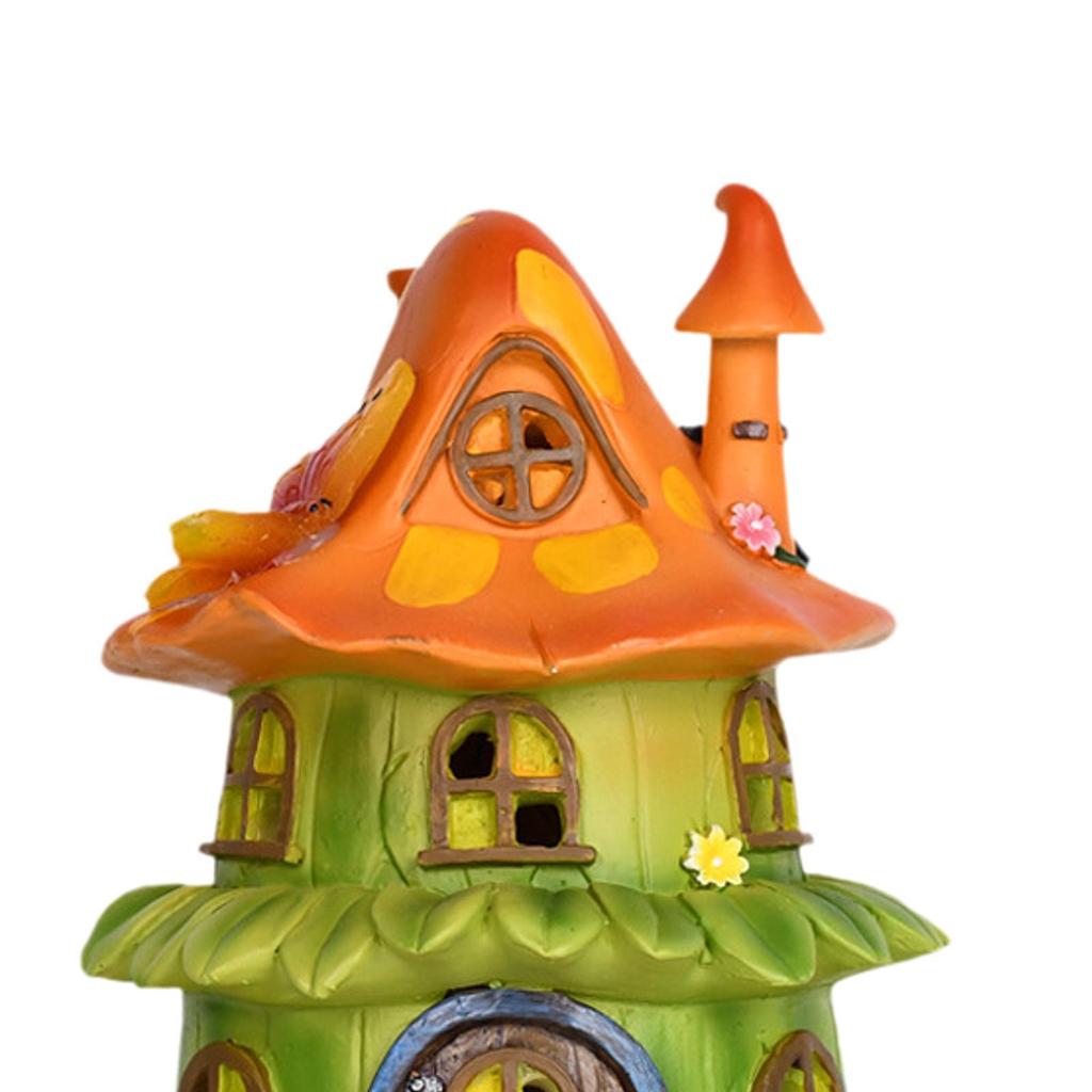 Garden Flower House Statue Funny Art Ornaments Landscape Birthday Gifts Outdoor Decoration for Porch Patio Outdoor Lawn Backyard