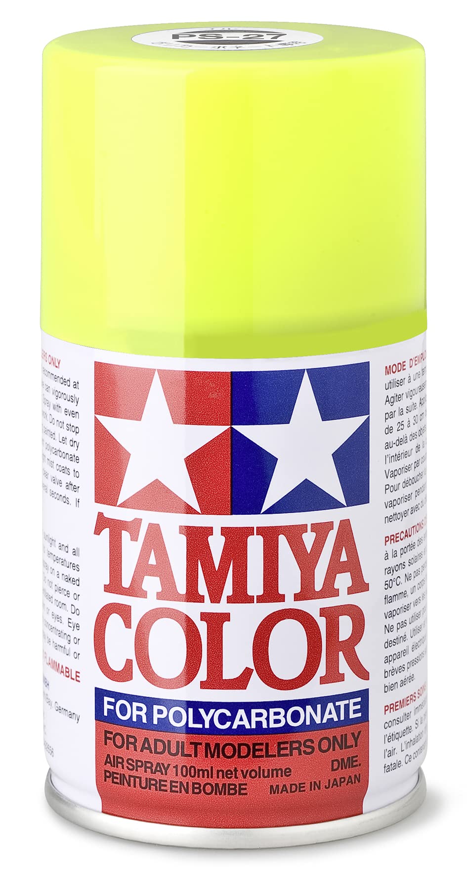 

Tamiya Polycarbonate Spray Fluorescent Yellow 86027 No.27 PS-27