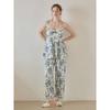 Lunaluz Women Modal Cotton Strap Sleeveless Bra Cup Two Piece Pajamas