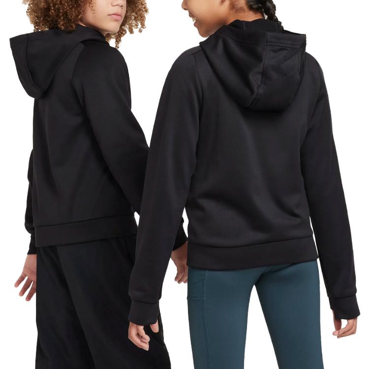 Nike Therma-FIT Full-Zip Hoodie Kids Tops Black FD2861-010