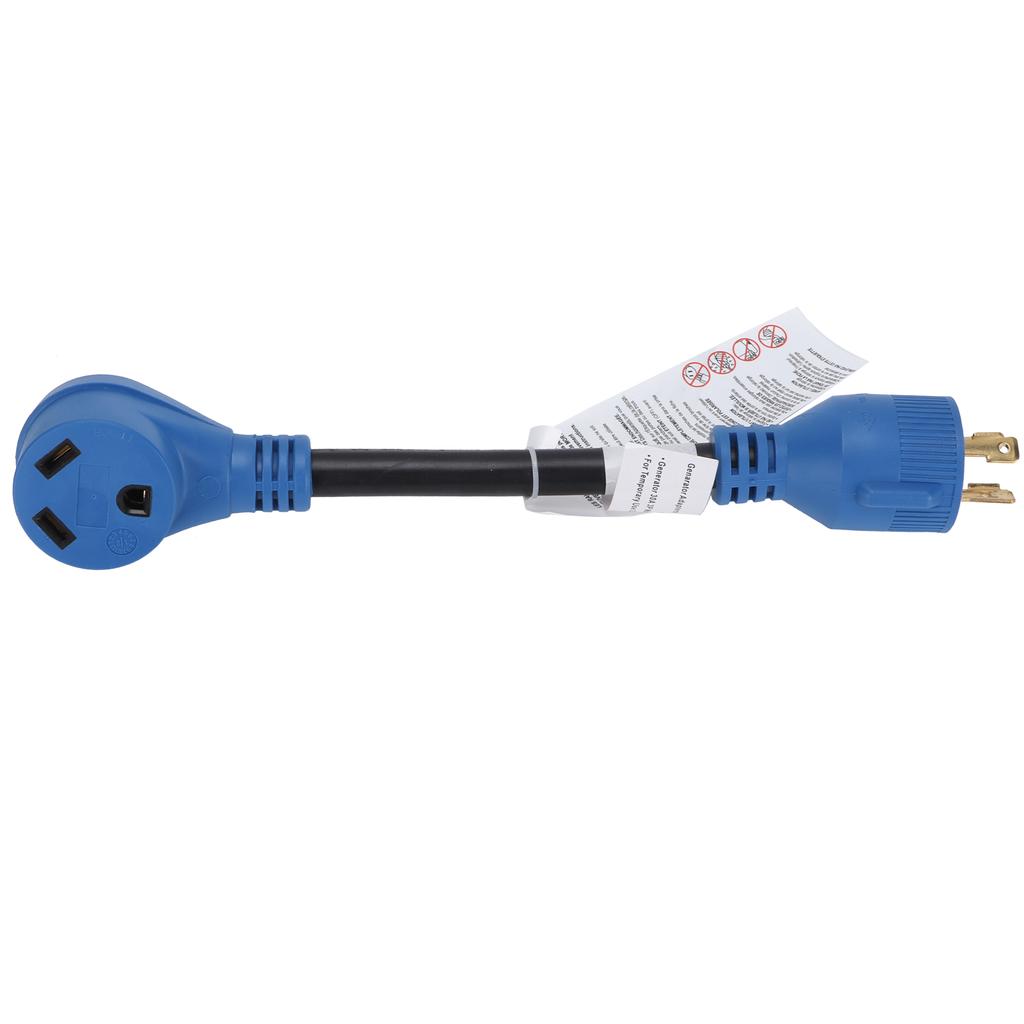 Portable RV Power Adapter Conversion Cable 30A to 30A 125V 10awg 3 Cord for Charging Vehicles